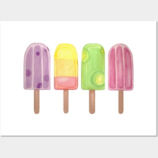Colorful Fun Popsicles Posters and Art